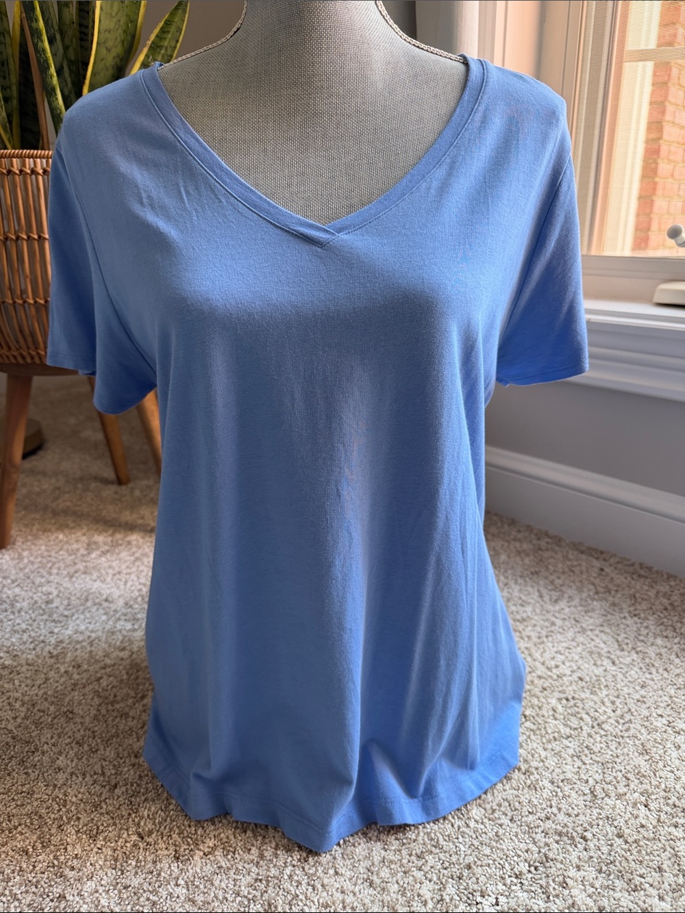 TAHARI V-Neck Short-Sleeve Tee